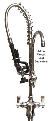 BK Resources BKF-DMPR-MINI Mini PreRinse 4"O.C Reduced Size for Small Space w/ Single Hole Faucet