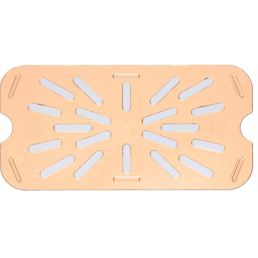 Carlisle 3089513 1/4 Size Amber High Heat Plastic StorPlus Food Pan Drain Grate