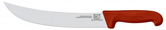 Omcan 23888 12-inch Steak Knife with Red Super Fiber Handle