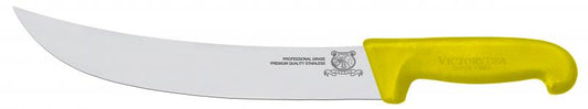 Omcan 23889 12-inch Steak Knife with Yellow Super Fiber Handle