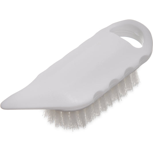 Carlisle 4041202 5-3/4" White Sparta Potato Brush with Medium Stiff Polyester Bristles