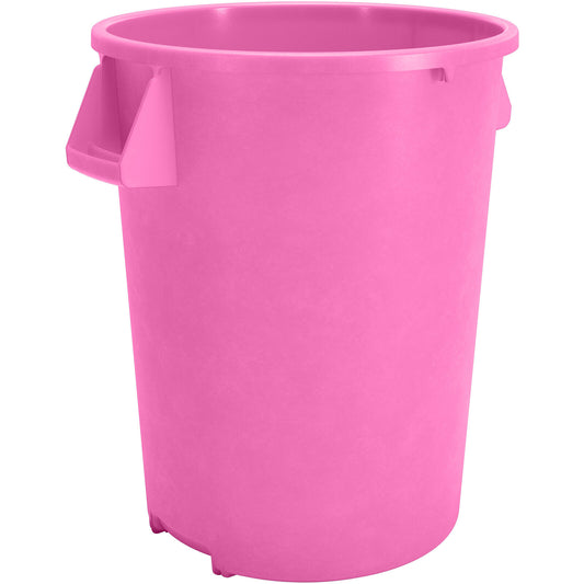 Sparta 84103226 32 Gallon Bright Pink Round Polyethylene Bronco Waste Bin Trash Container
