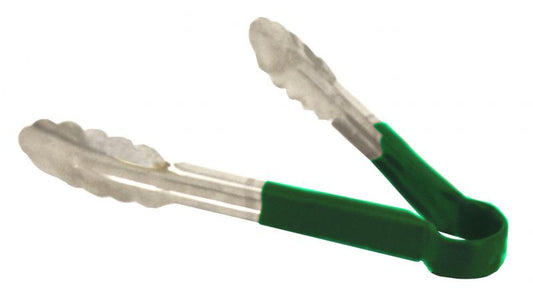 Omcan 80539 9-inch Green Plastic Handle Heavy-Duty Utility Tong