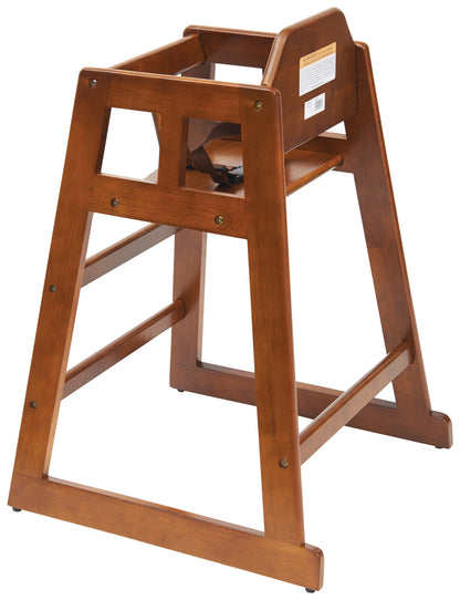 Winco CHH-104A Walnut Wood High Chair