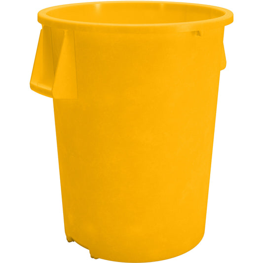 Sparta 84104404 44 Gallon Yellow Round Polyethylene Bronco Waste Bin Trash Container