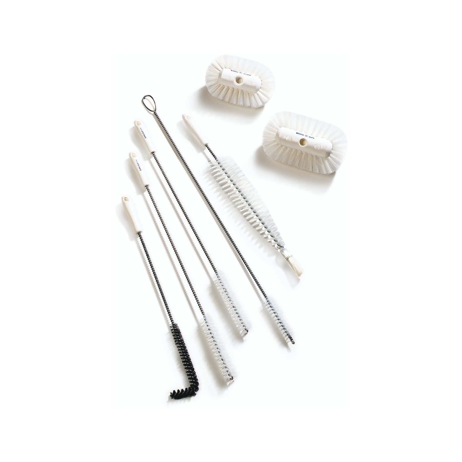 Carlisle 4004200 9.5" x 5.5" White Tank & Kettle Brush with Nylon Bristles