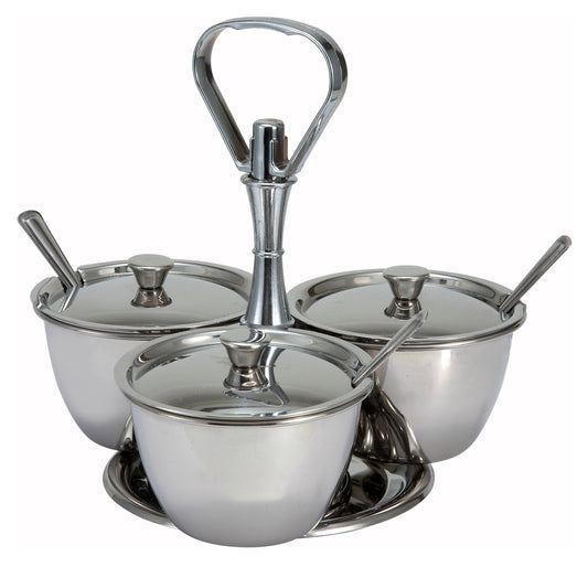 Winco RS-3 3-Compartment Relish Server