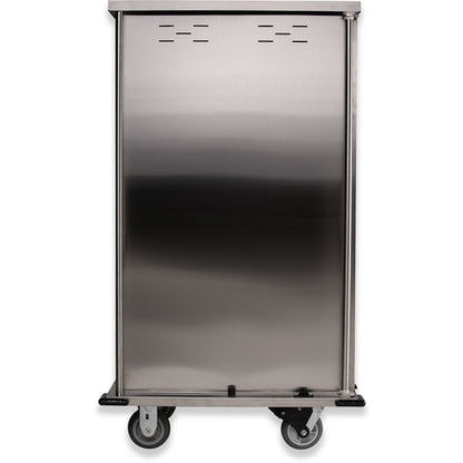 Dinex DXPTQC2T1D20 2 Trays Per Slide 20 Trays Single Door Stainless Steel Totally Quiet Compact Meal Delivery Cart