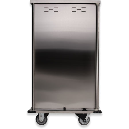 Dinex DXPTQC2T1D20 2 Trays Per Slide 20 Trays Single Door Stainless Steel Totally Quiet Compact Meal Delivery Cart