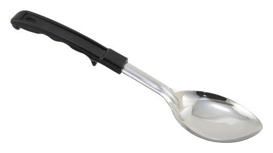 Winco BHON-11 11" Stainless Steel Solid Basting Spoon with Plastic Handle