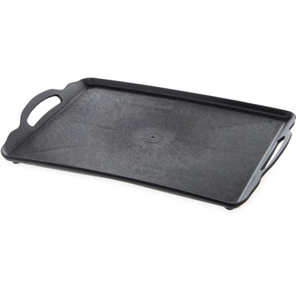 Carlisle DXRST1520NSQ03 15" x 20" Black Polycarbonate Low-Profile Non Skid Tray