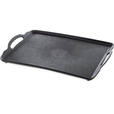 Carlisle DXRST1520NSQ03 15" x 20" Black Polycarbonate Low-Profile Non Skid Tray