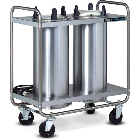 Dinex DXPIDP3O0912 9 1/8" Plates 3 Silo Stainless Steel Unheated Open Plate Dispenser