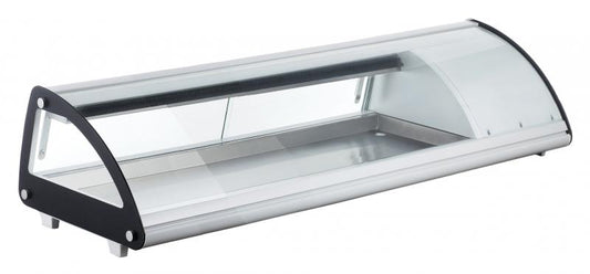 Omcan 43224 1.84cu.ft. / 52L 52" Curved Glass Refrigerated Sushi Showcase