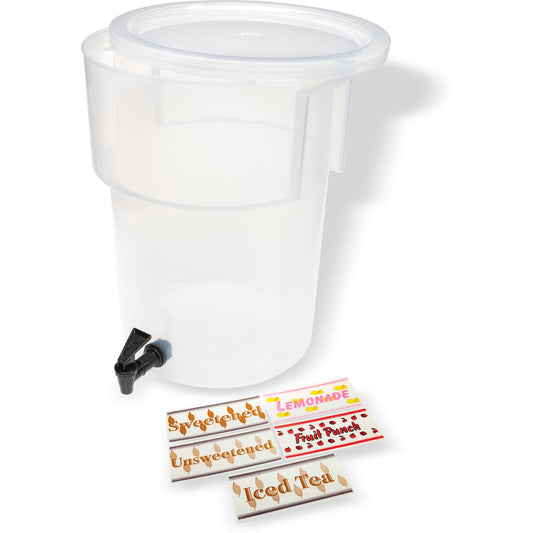 Carlisle 220930 5 Gallon See Thru Round Beverage Dispenser