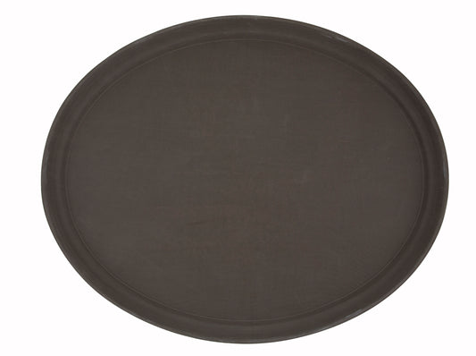 Winco TRH-2722 22" x 27" Brown Easy Hold Rubber Lined Tray