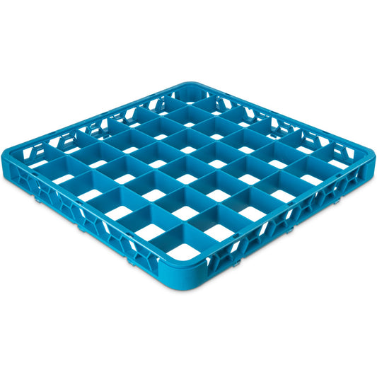 Carlisle RE3614 Carlisle Blue 36-Compartment Polypropylene OptiClean Divided Glass Rack Extender 1.78"