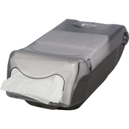 Carlisle H5004CL 550 Napkin Clear/Black Countertop Venue Napkin Dispenser, Mini Interfold