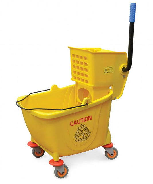 Omcan 24413 32 L Yellow Single Bucket Mop Wringer