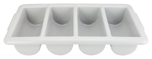Winco PL-4B 4-Compartment Polypropylene Cutlery Bin