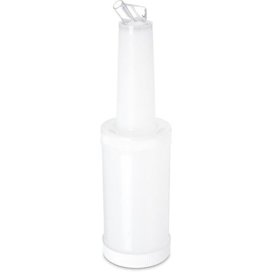 Carlisle PS601N02 32 oz/ Quart White Store N' Pour Complete Unit Bundle