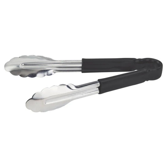 Winco UT-9HP-K 9" Black Stainless Steel Utility Tong