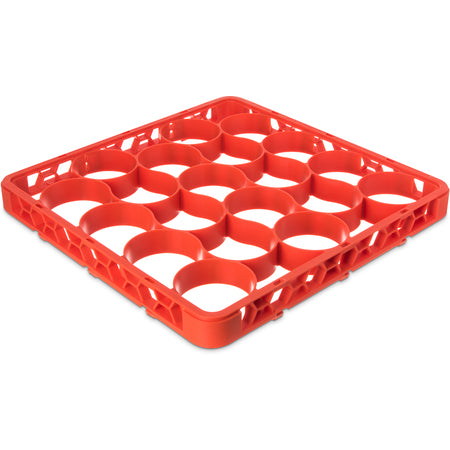 Carlisle REW20SC24 Orange 20-Compartment Polypropylene OptiClean NeWave Color-Coded Short Glass Rack Extender