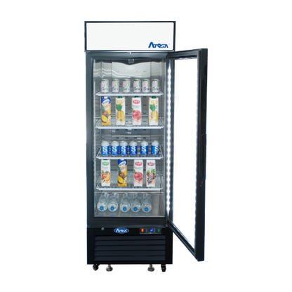 Atosa MCF8720GR 19.39 Cuft Black Single Glass Door Bottom Mount Merchandiser Freezer