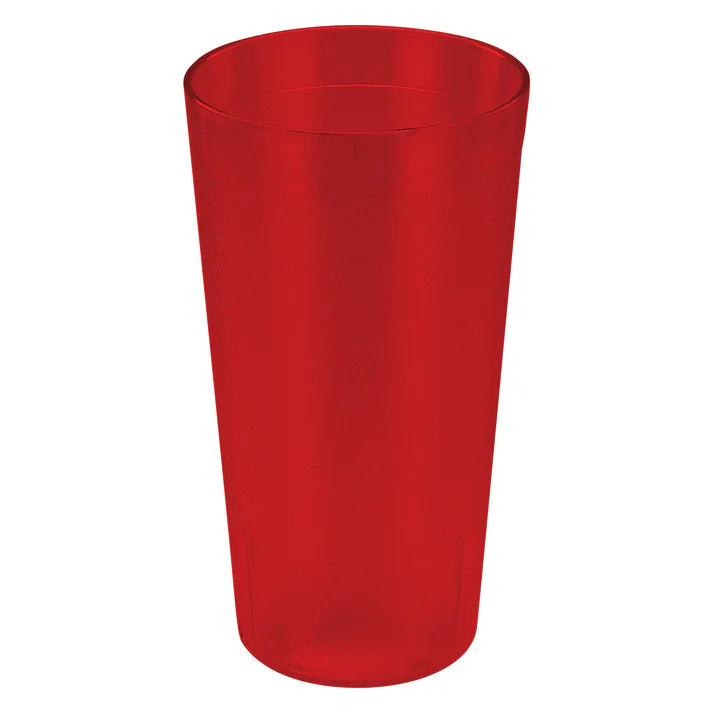 Winco PTP-16R 16 oz. Red Pebbled Tumblers