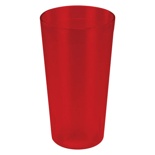 Winco PTP-16R 16 oz. Red Pebbled Tumblers