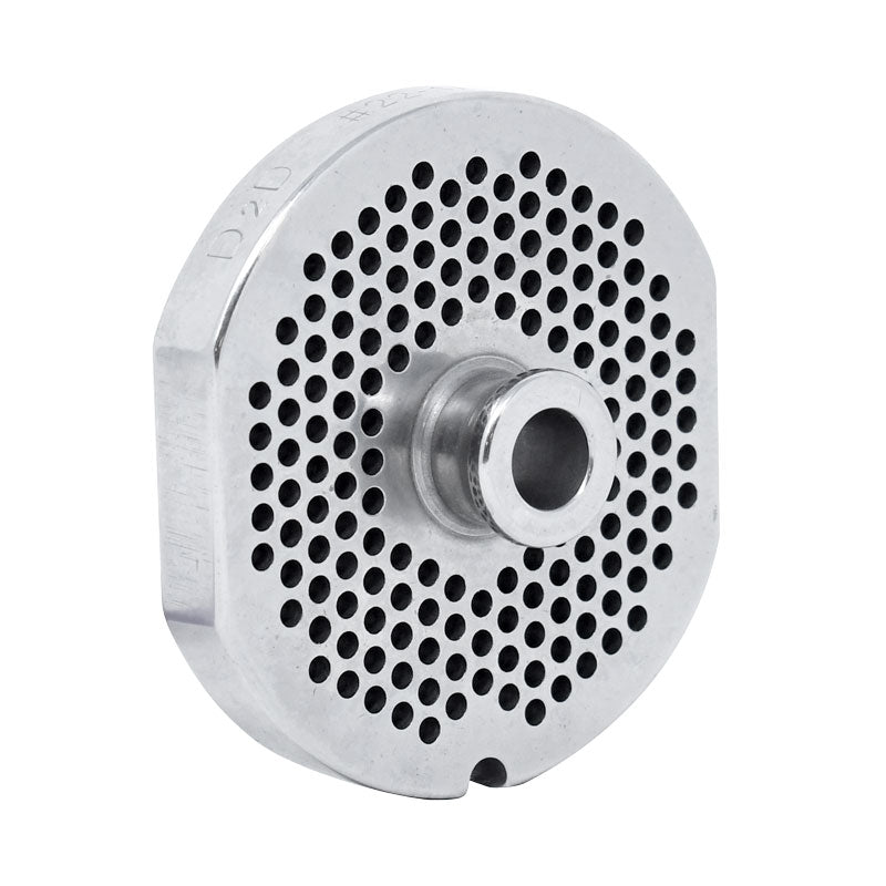 Omcan 11148 #22 One Notch/Two Flat Sides Stainless Steel Machine Plate with Hub, 3.5 mm (1/8")