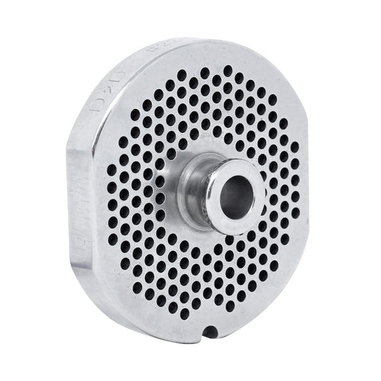 Omcan 11148 #22 One Notch/Two Flat Sides Stainless Steel Machine Plate with Hub, 3.5 mm (1/8")