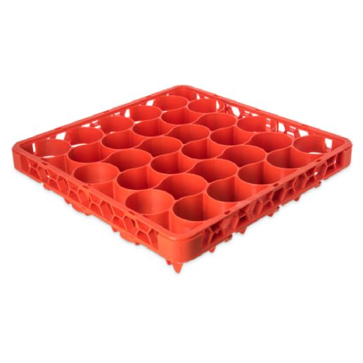 Carlisle REW30LC24 Orange 30 Compartment Polypropylene OptiClean NeWave Color-Coded Long Glass Rack Extender