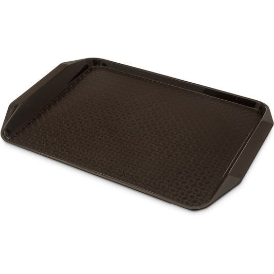 Carlisle CT121769 12" x 17" Chocolate Cafe Fast Food Cafeteria Tray with Handles