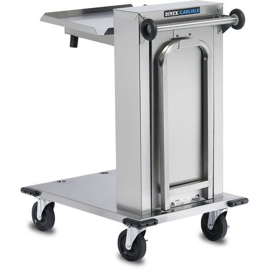 Dinex DXPIDT1C1222 100 Trays 22.75" x 29.75" x 37.75" Stainless Steel Single Stack Cantilever Tray Dispenser