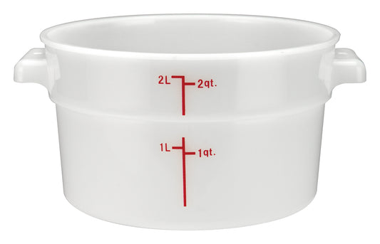 Winco PPRC-2W 2 Qt. White Polypropylene Storage Container