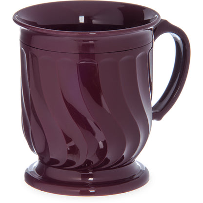 Carlisle DX300061 8 oz Cranberry Polypropylene Turnbury Insulated Pedestal Base Mug (48/cs)