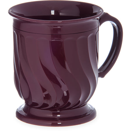 Carlisle DX300061 8 oz Cranberry Polypropylene Turnbury Insulated Pedestal Base Mug (48/cs)