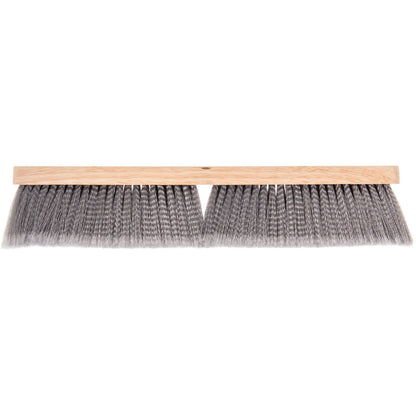 Carlisle 3621951823 18" Flo-Pac Hardwood Push Broom Head with Gray Flagged Polypropylene Bristle