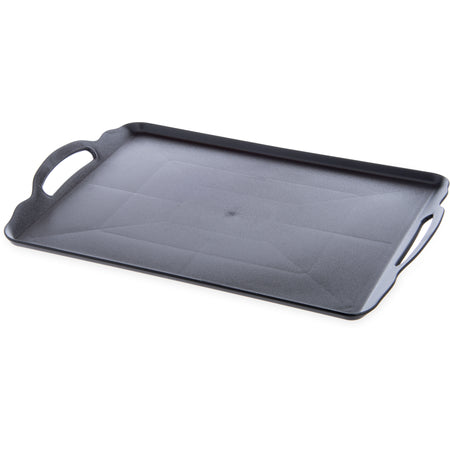 Carlisle DXRST152003 15" x 20" Black Polycarbonate Low Profile Room Service Tray