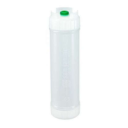 San Jamar 857320S 20 oz Natural EZ-KLEEN Sauce Bottle - Green Valve - Low Viscosity - 12 pack