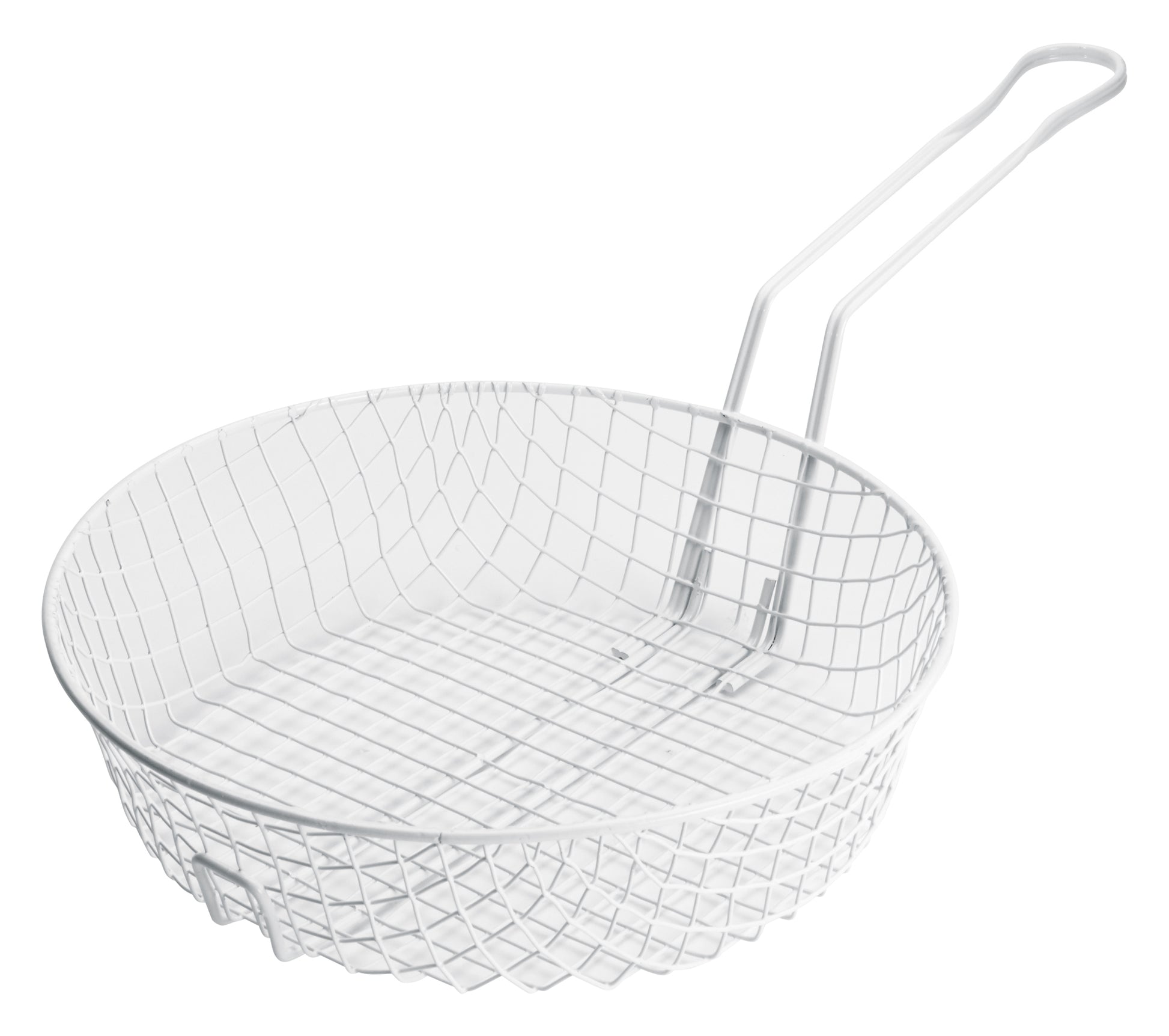 Winco MSBW-12 12" White Plastic Coating Coarse Mesh Breading Basket