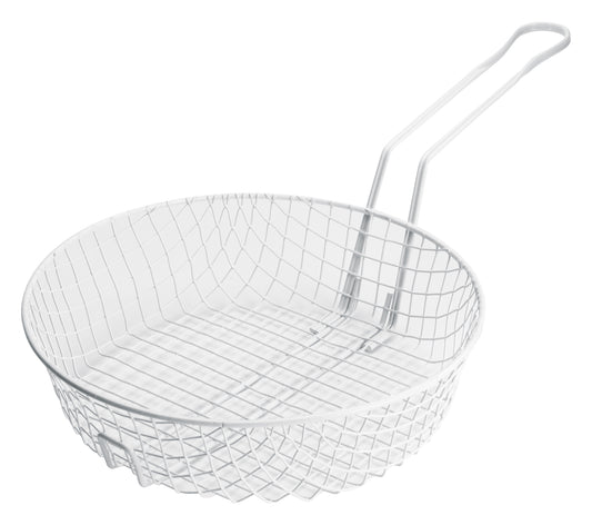 Winco MSBW-12 12" White Plastic Coating Coarse Mesh Breading Basket