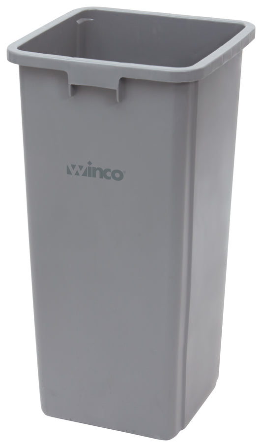 Winco PTCS-23G 23 Gallon Gray Tall Trash Can