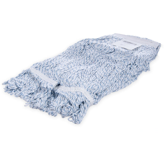 Carlisle 369670B14 #20 Blue Rayon Cotton Blend Flo-Pac Mop Head (med) with 1/2" Band