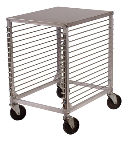 Winco ALRK-15 Half-Height 15-Tier Aluminum Sheet Pan Rack w/ Work Surface