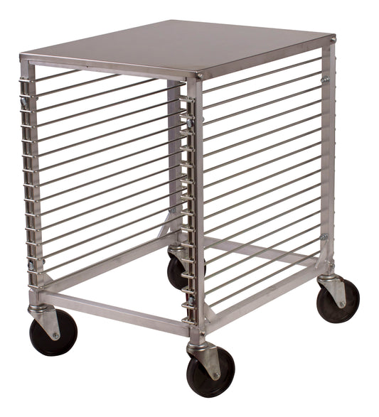 Winco ALRK-15 Half-Height 15-Tier Aluminum Sheet Pan Rack w/ Work Surface