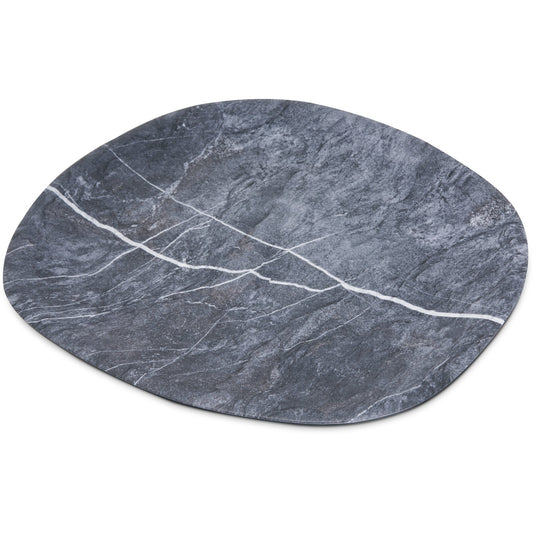 Carlisle 5310372 18" Soapstone Oblong Ridge Melamine Platter