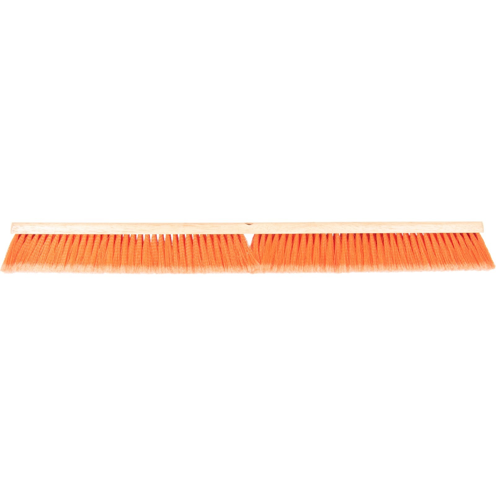Carlisle 4501624 36" Flo-Pac Hardwood Push Broom Head with Orange Polypropylene Flagged Bristle