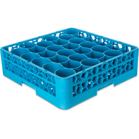 Carlisle RW3014 Carlisle Blue 30 Compartment Polypropylene OptiClean NeWave Glass Rack with Integrated Extender